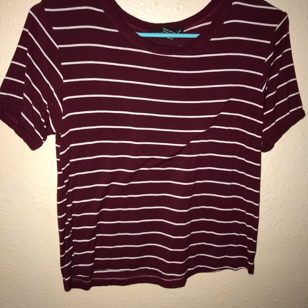 red striped crop top